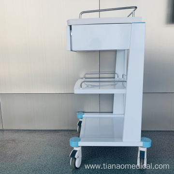 Hospital Steel Physiochemical Board Top Instrument Trolley